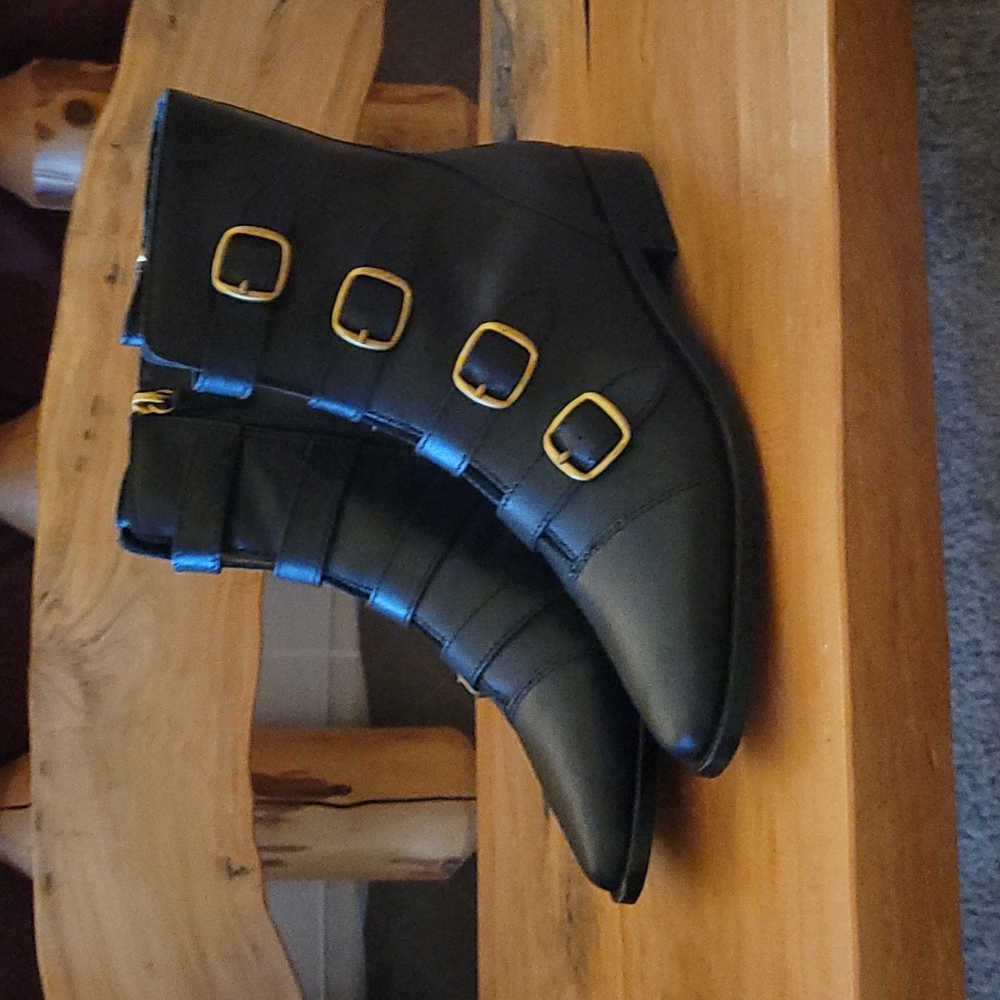 J. CREW MULTI BUCKLE MILITARY COMBAT BLACK LEATHER BOOTS SZ 6 BRAND NEW $298!!